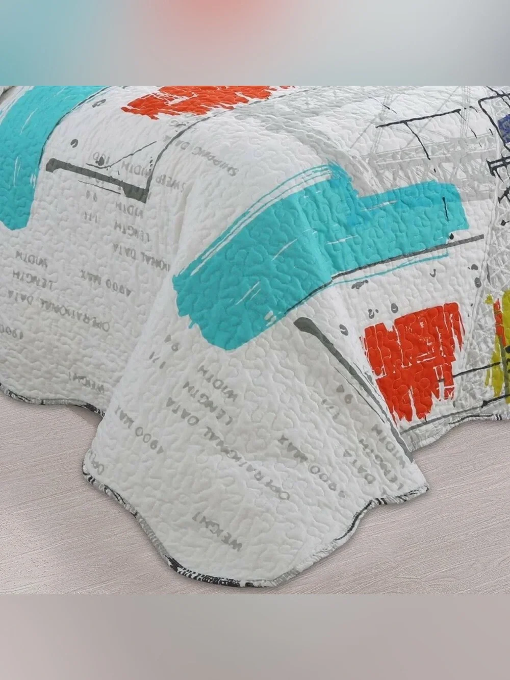 Vivinna Home Textile Printed City Patchwork Quilt Set King Multi-Color